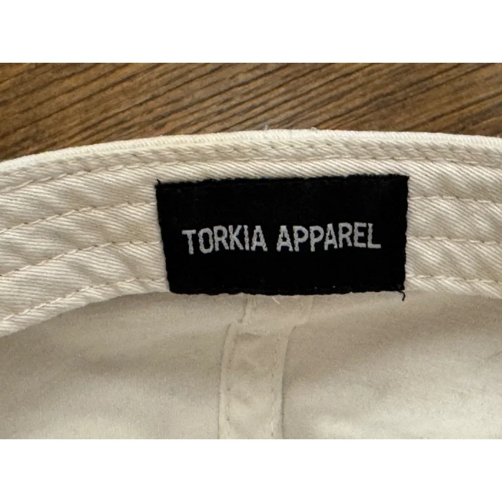 Torkia Apparel New York Est 1664 Baseball Cap Hat Cream Brown Adjustable Strap